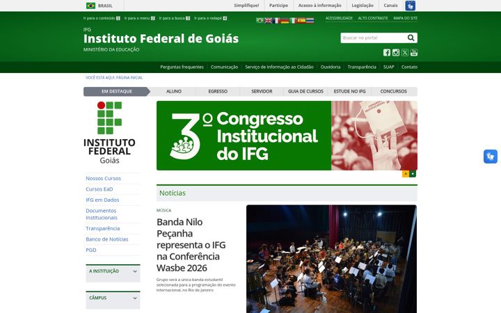 Screenshot of ifg.edu.br