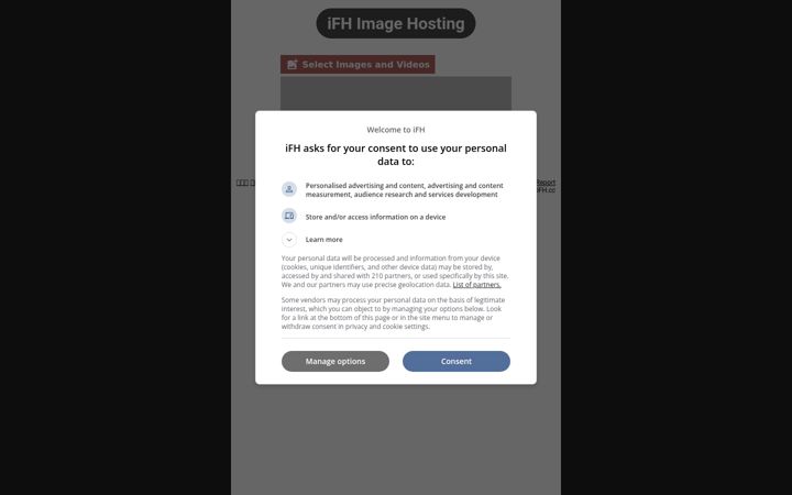 Screenshot of ifh.cc