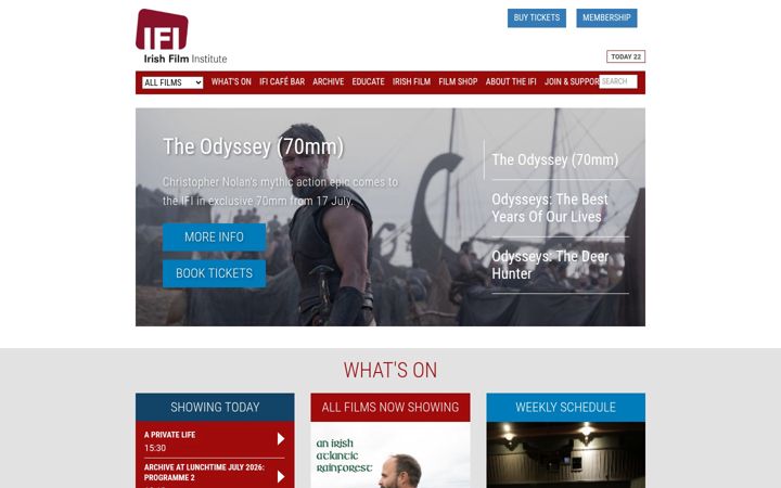 Screenshot of ifi.ie