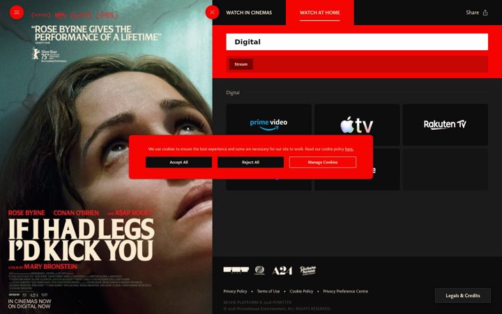 Screenshot of ifihadlegsfilm.com