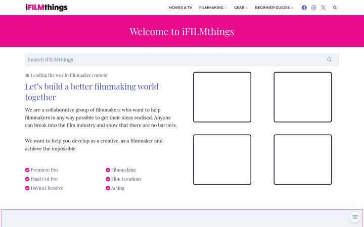 Screenshot of ifilmthings.com
