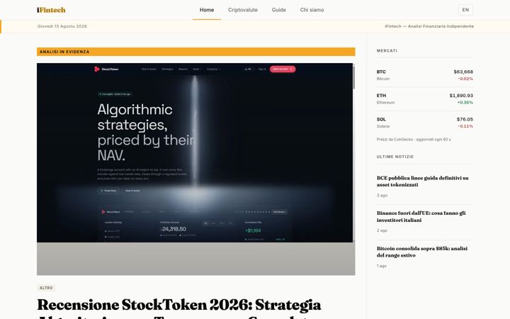 Screenshot of ifintech.it