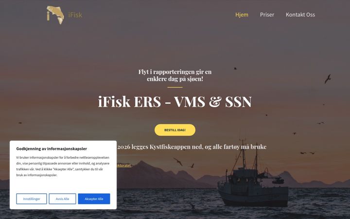 Screenshot of ifisk.no