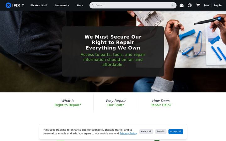 Screenshot of ifixit.org