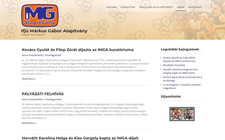 Screenshot of ifjmarkusgabor.hu