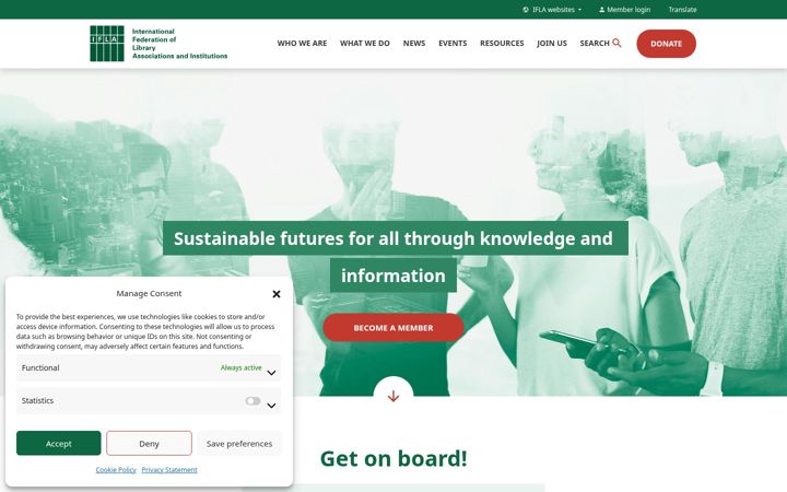 Skjermbilde av ifla.org