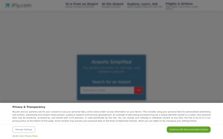 Screenshot of ifly.com