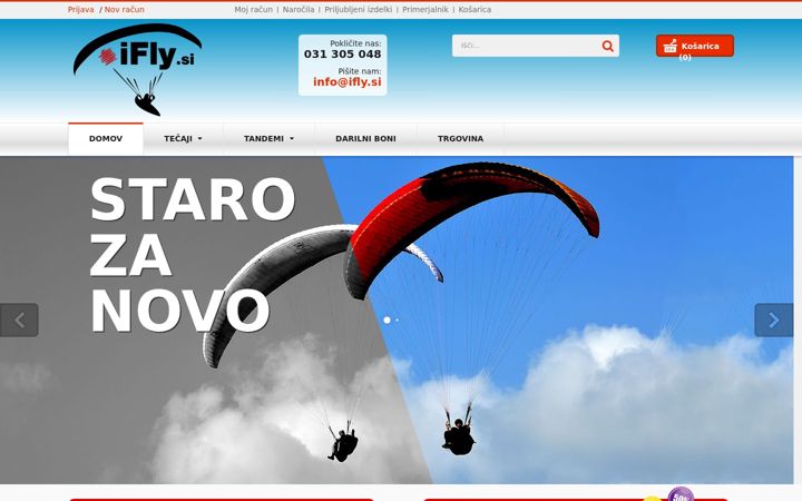 Screenshot von ifly.si