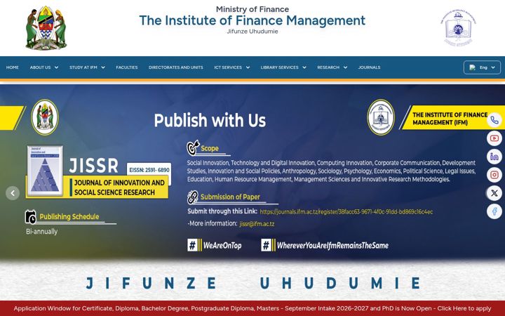 Screenshot of ifm.ac.tz