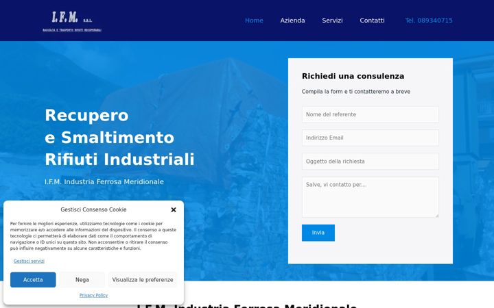 Screenshot of ifmindustriaferrosameridionale.it