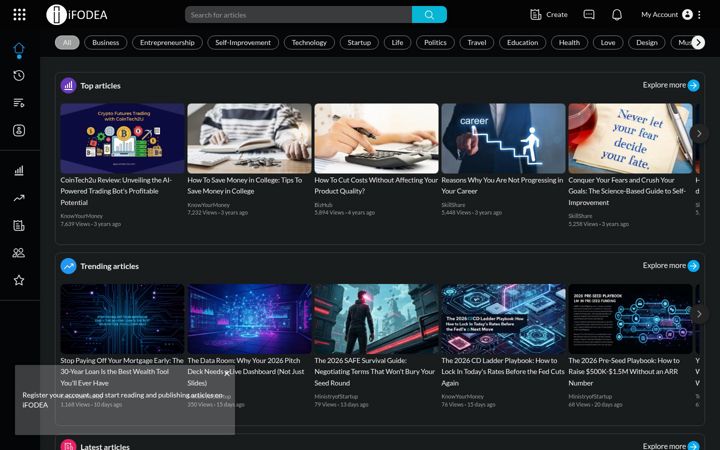 Screenshot of ifodea.com