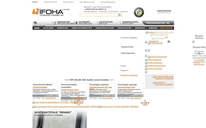 Screenshot of ifoha-folie.com