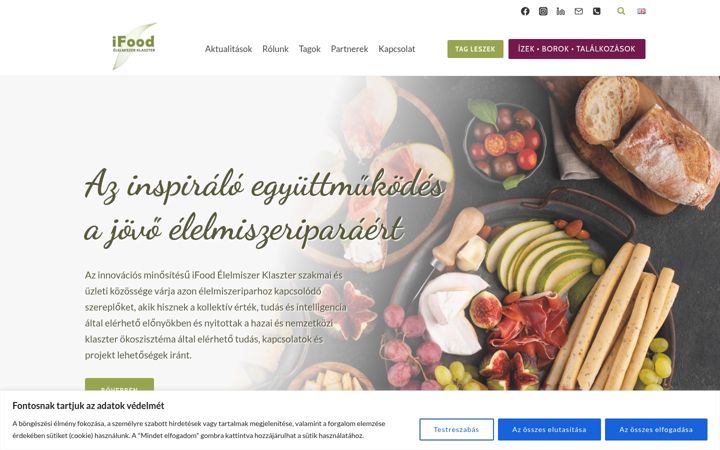 Screenshot of ifoodklaszter.hu