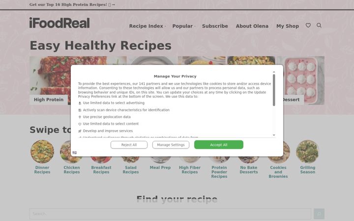 Screenshot of ifoodreal.com