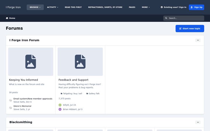 Screenshot of iforgeiron.com