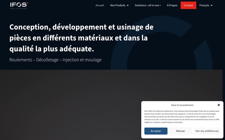 Screenshot of ifos.ch