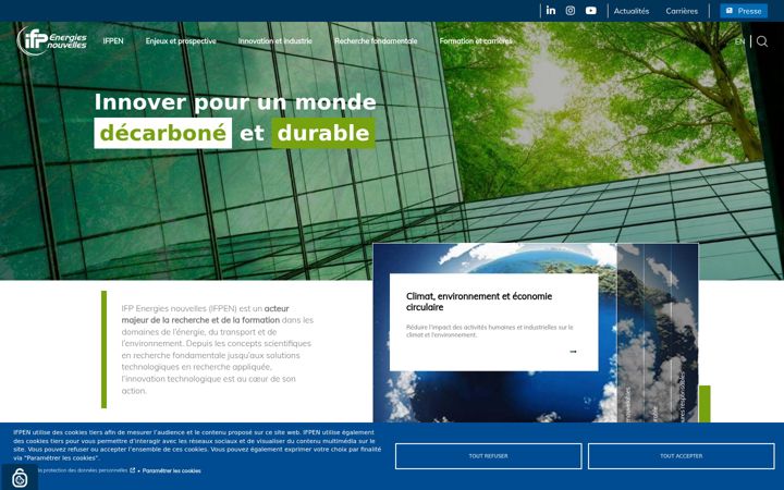 Screenshot von ifp.fr