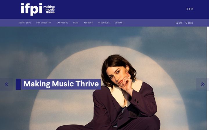 Screenshot di ifpi.org