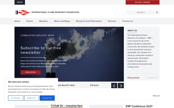 Screenshot of ifrf.net