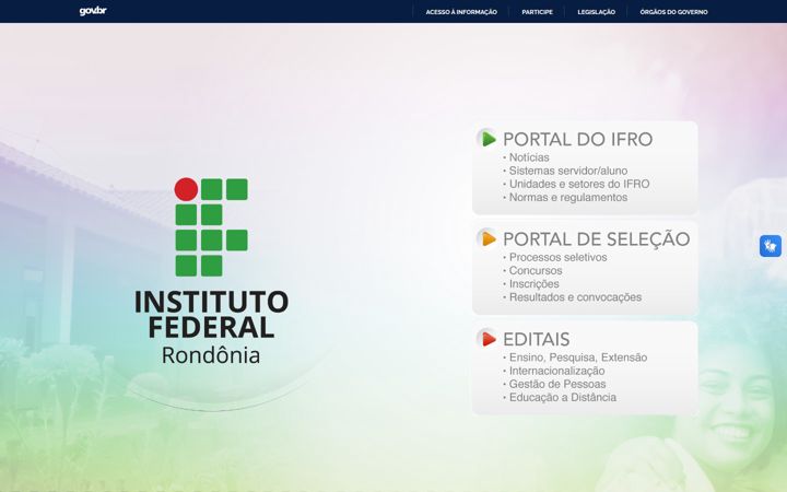 Screenshot of ifro.edu.br