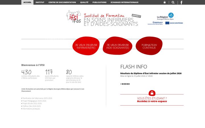Screenshot of ifsi-annecy.fr