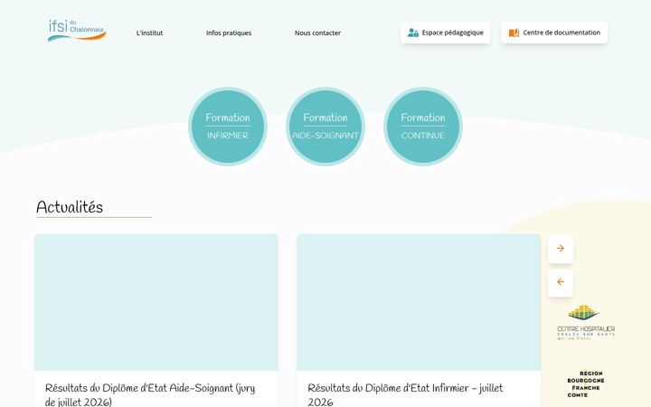 Screenshot of ifsi-duchalonnais.fr