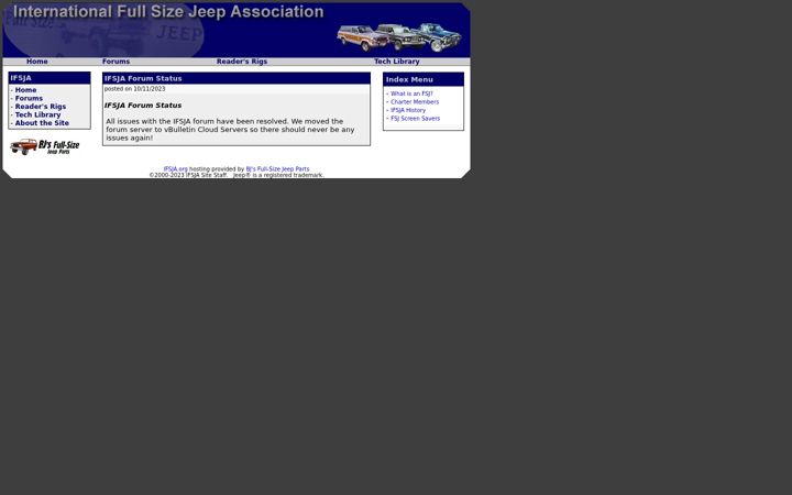 Screenshot of ifsja.org