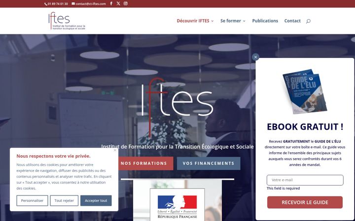 Screenshot of iftes.fr