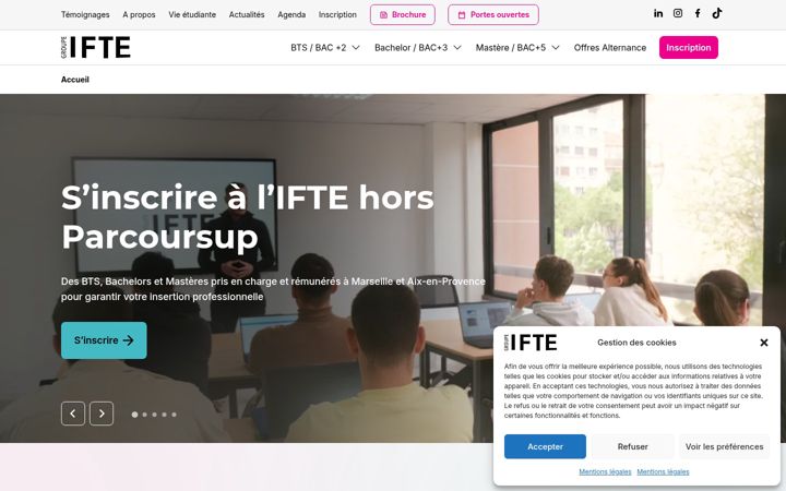 Screenshot of iftesud.fr