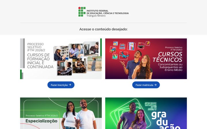 Screenshot of iftm.edu.br