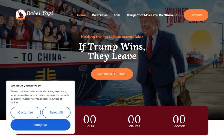 Screenshot of iftrumpwinstheyleave.com