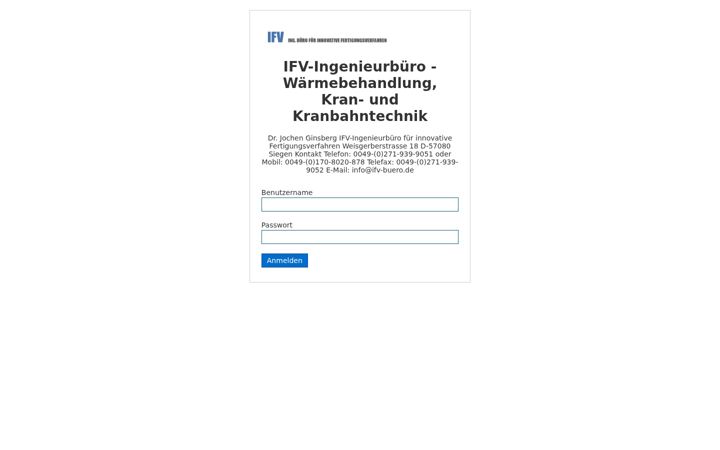 Screenshot of ifv-buero.de