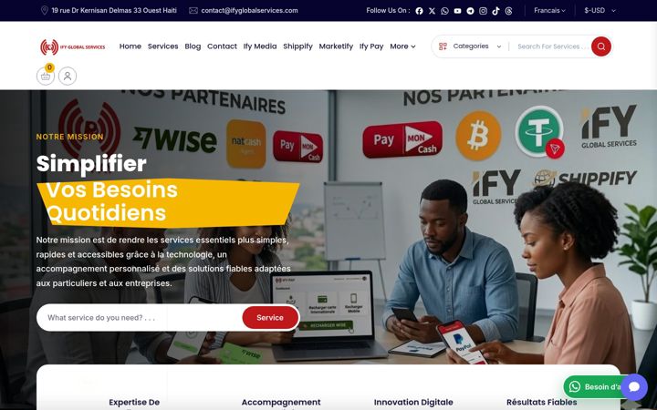 Screenshot of ifyglobalservices.com