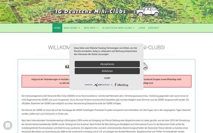 Screenshot of ig-deutsche-miniclubs.de