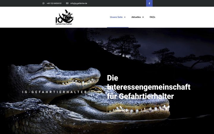 Screenshot of ig-gefahrtier.de