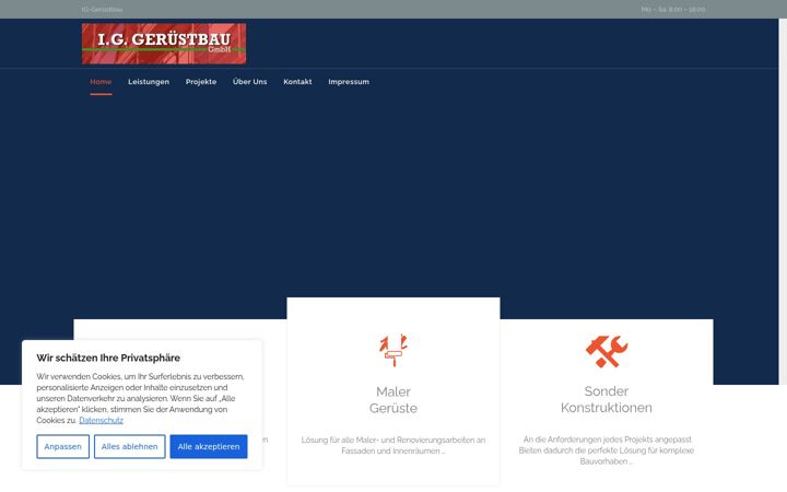 Screenshot of ig-geruestbau.de
