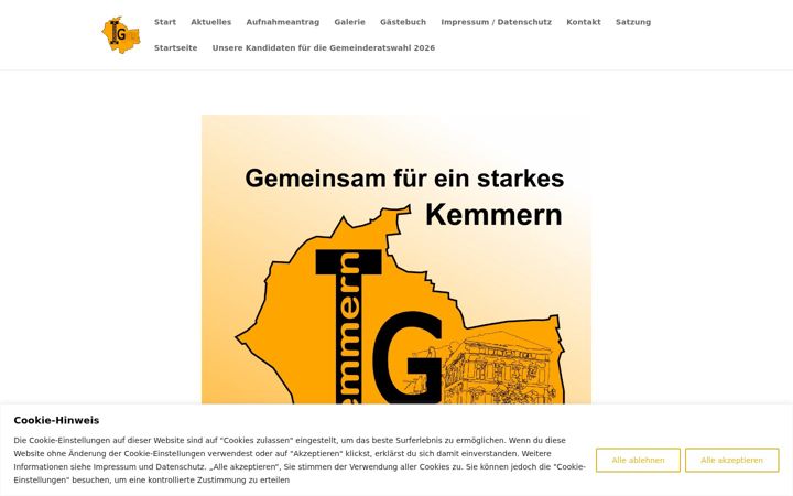 Screenshot of ig-kemmern.de