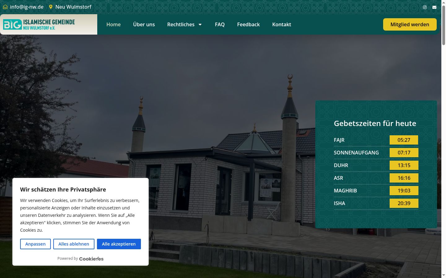 Zrzut ekranu banera zgody wyświetlanego przed jakąkolwiek interakcją