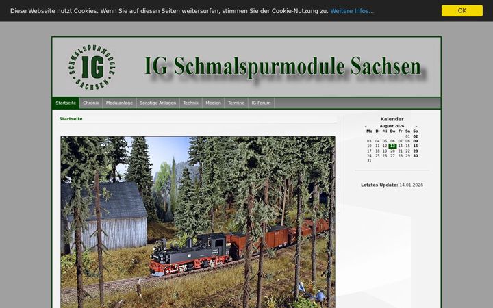 Screenshot of ig-schmalspurmodule.de