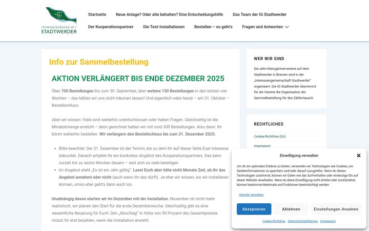 Screenshot of ig-stadtwerder.de