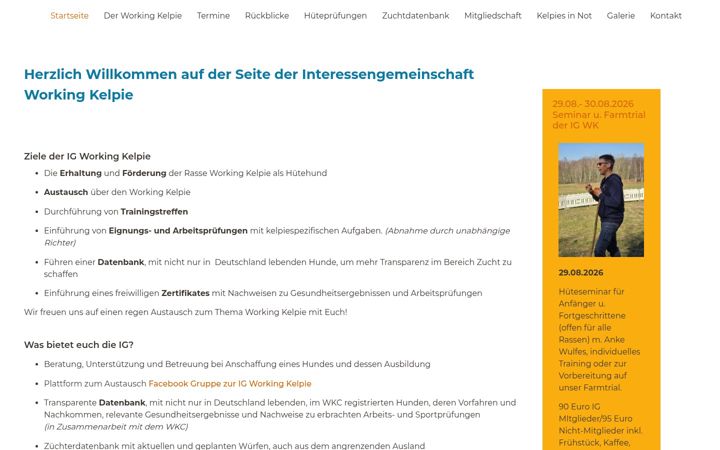 Screenshot of ig-workingkelpie.de