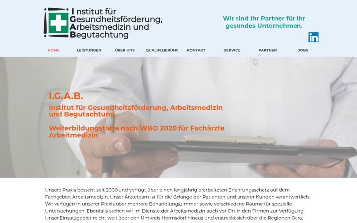 Screenshot of igab.de