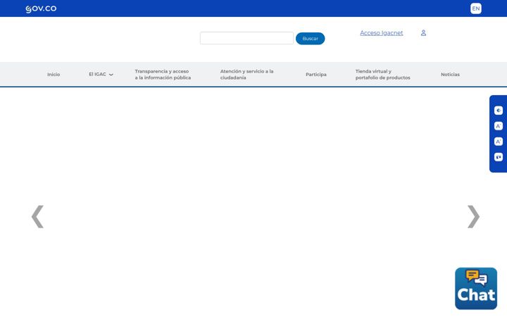 Screenshot of igac.gov.co