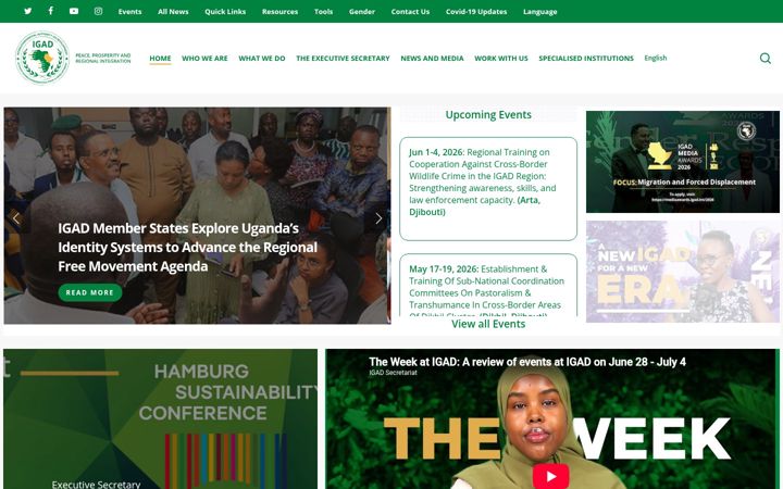Screenshot of igad.int