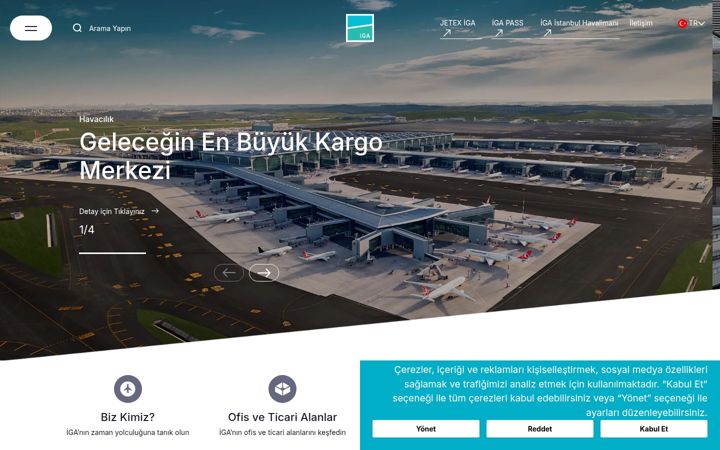 Screenshot ta' igairport.aero