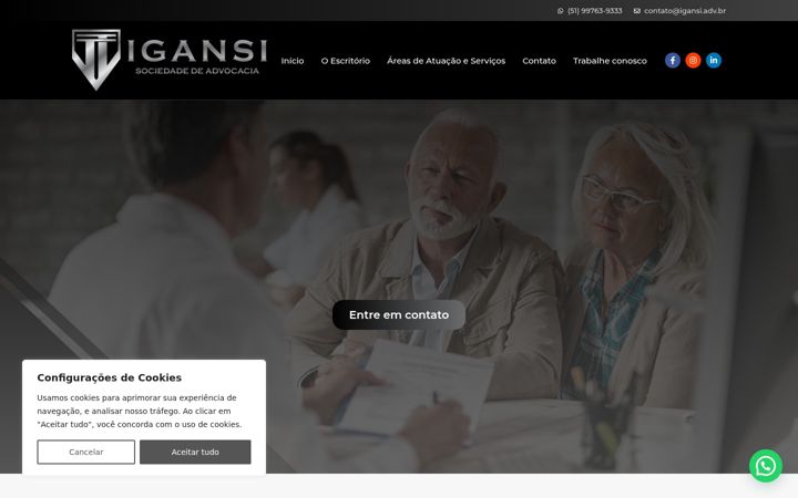 Screenshot of igansi.adv.br