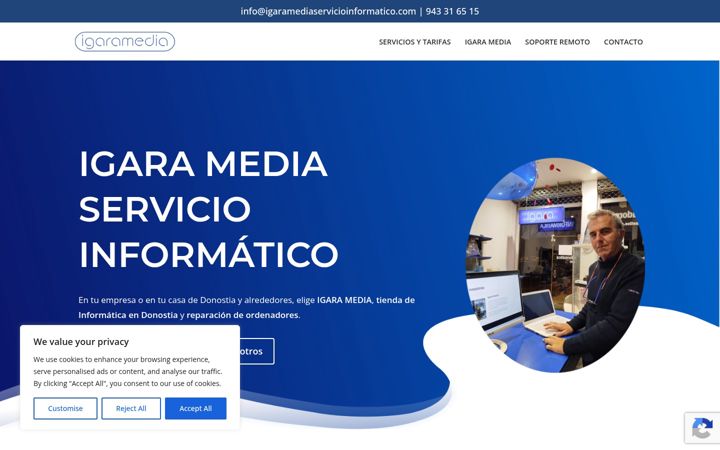 Screenshot of igaramediaservicioinformatico.com