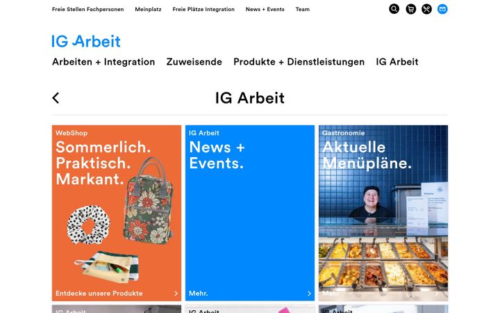 Screenshot of igarbeit.ch