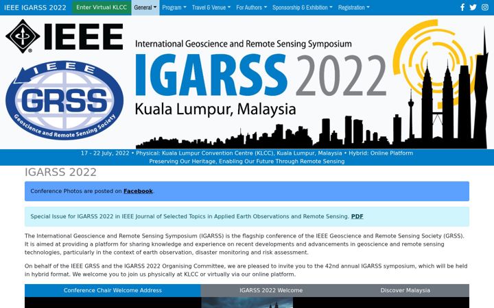 Screenshot of igarss2022.org
