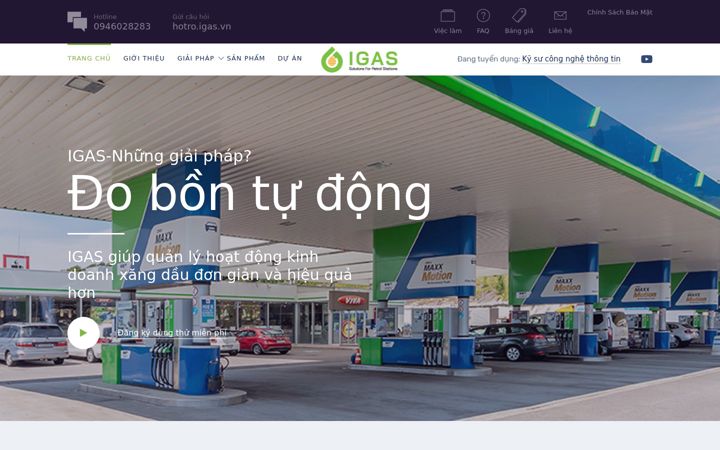 Screenshot of igas.vn